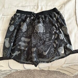 Nike Black and Gray Graphic Shorts NATHAN BELL DESIGN